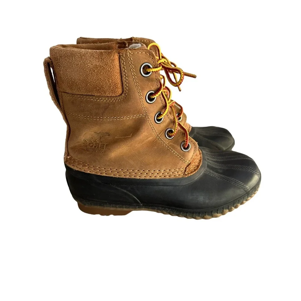 Sorel Womens Brown Duck Boots Waterproof Winter Rain Snow Shoes Size‎ 5